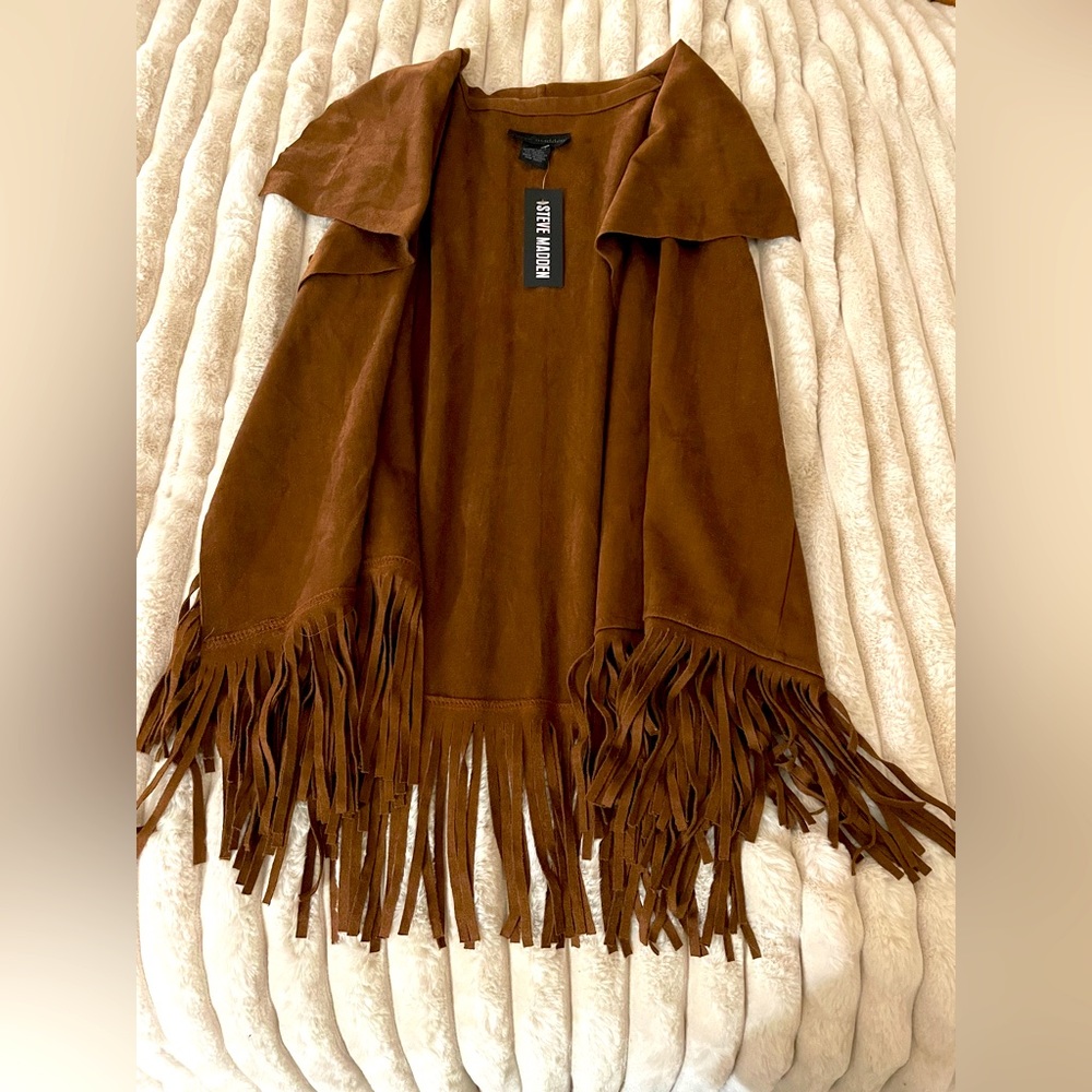 Steve Madden Brown Faux Suede Vest